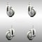 Service Caster 4 Inch 316SS Gray Polyurethane Swivel 12mm Threaded Stem Caster Brake, 2PK SCC-SS316TS20S414-PPUB-M1215-2-TLB-2 - alternate 1